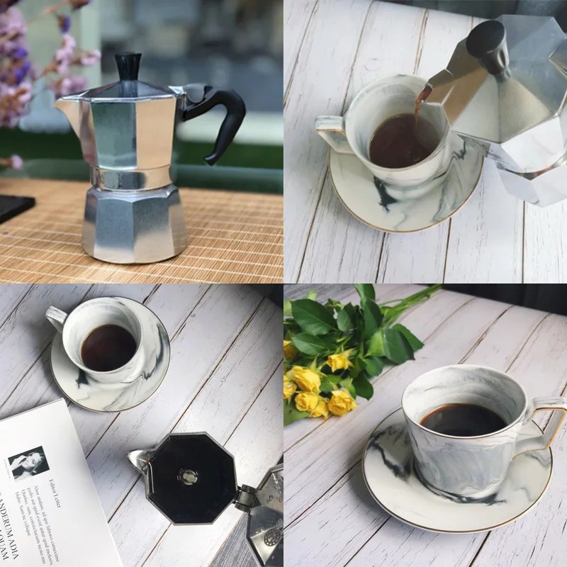 Ấm, Bình Pha Cà Phê Moka Tại Nhà - Ấm Pha Coffee Kiểu Ý - Tiện Lợi Dễ Sử Dung