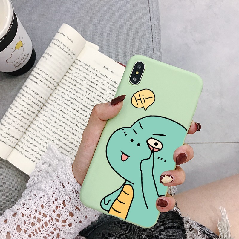 Ốp lưng iphone Heo hồng và Khủng long ip 6 6s 6plus 6splus 7 8 plus x xr xs max 11 pro max (a109)