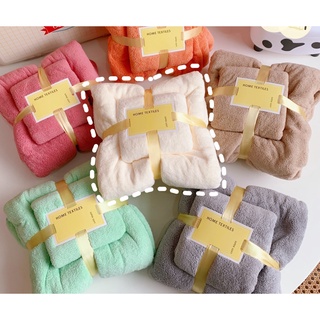 [Có sẵn] Set 2 Khăn Lông Cừu Mềm Mại Thấm Hút