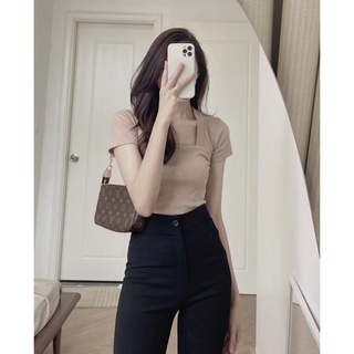 Áo phông tăm cổ vuông