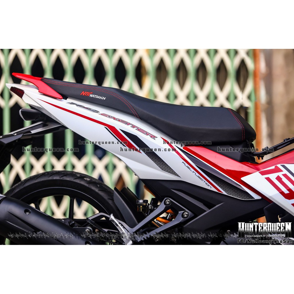 Tem rời Y15ZR phiên bản 2021 trắng đỏ. Decal cao cấp dán xe Exciter 150, chống nước, bền màu