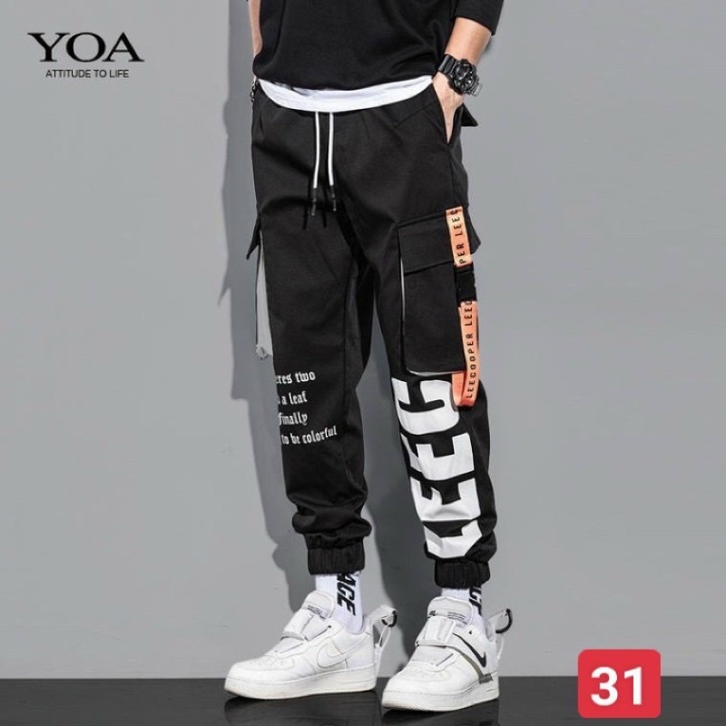 Quần Jogger Kaki Cao Cấp Phong Cách Hip Hop Chất Đẹp
