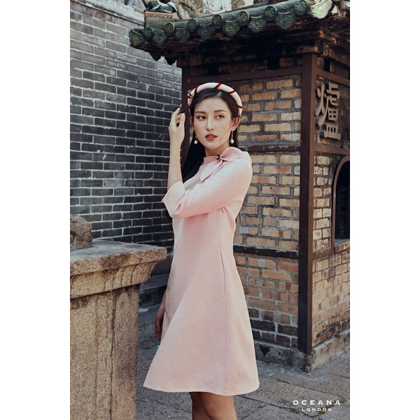 Oceana London - Váy gấm hồng
