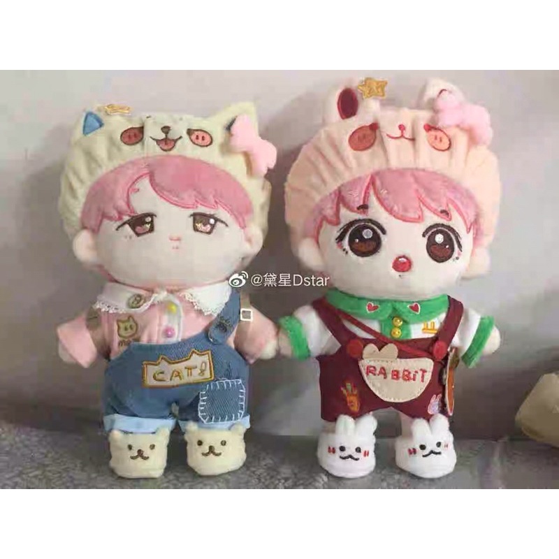 Set Thỏ sữa cho doll 20cm