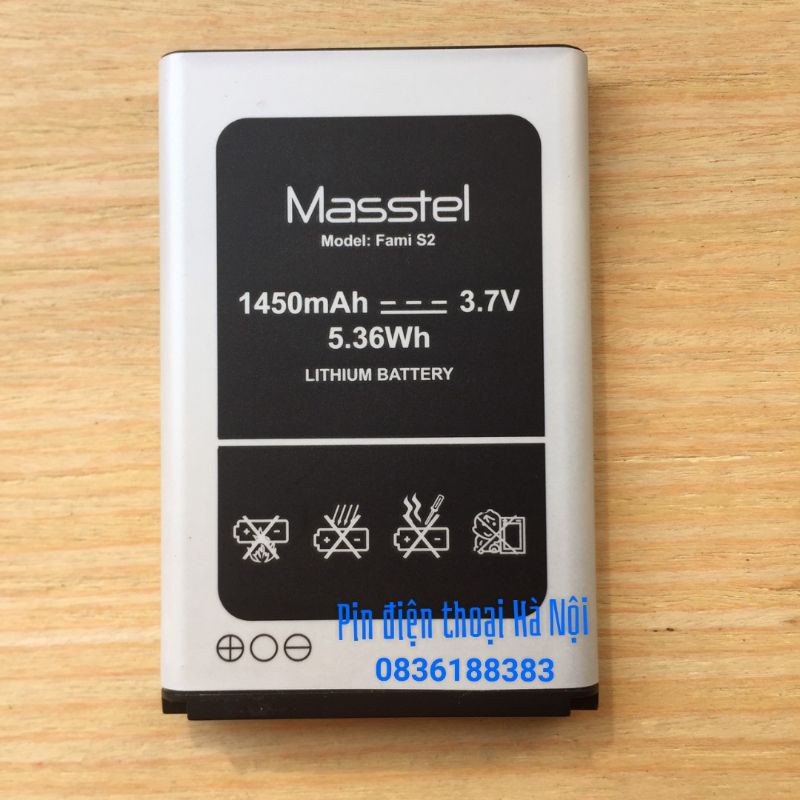 Pin điện thoại Masstel Fami S2-Chính hãng-Dung lượng 1450 mAh-Bảo hành 6 tháng.