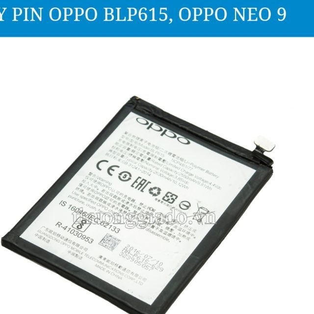 [Mã ELFLASH5 giảm 20K đơn 50K] Pin oppo A37 / neo 9 ( BLP615)có bảo hành