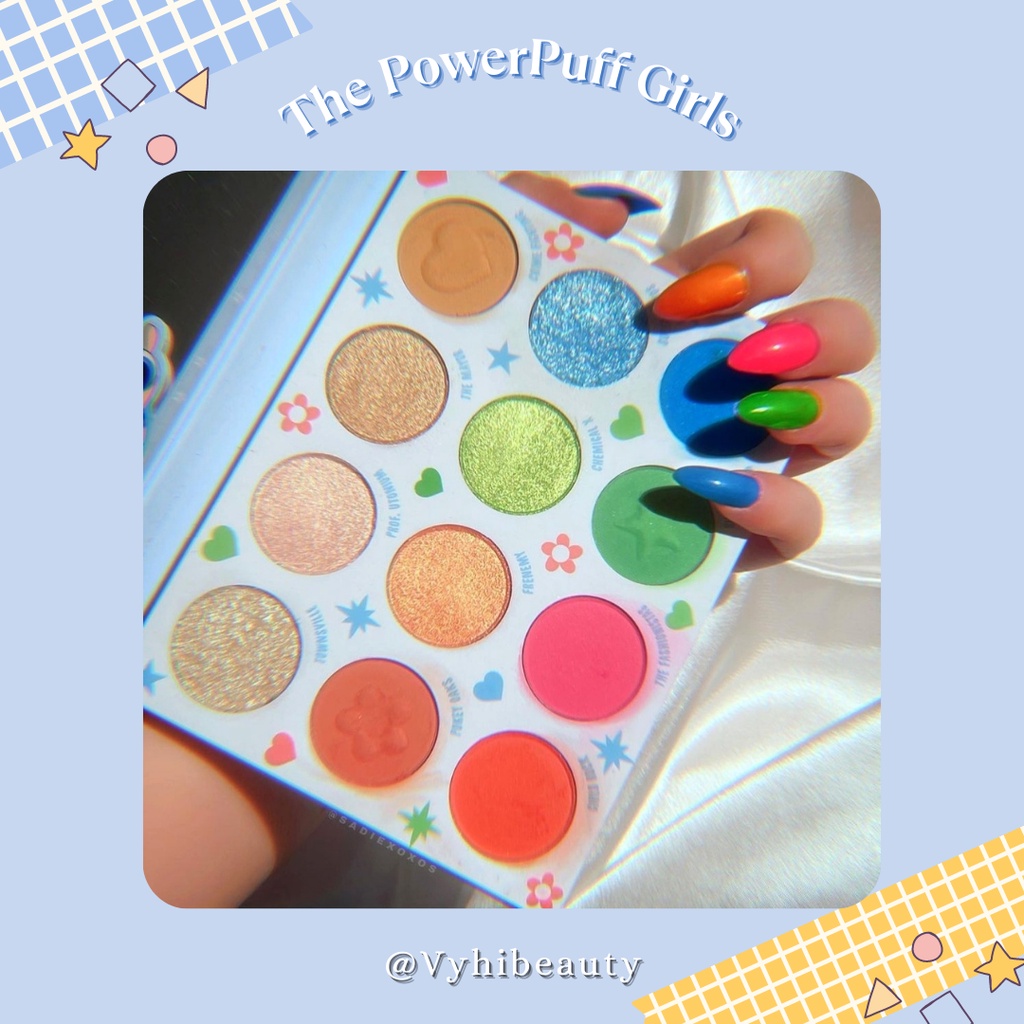 Bảng mắt Colourpop PowerPuff Girls kèm gương