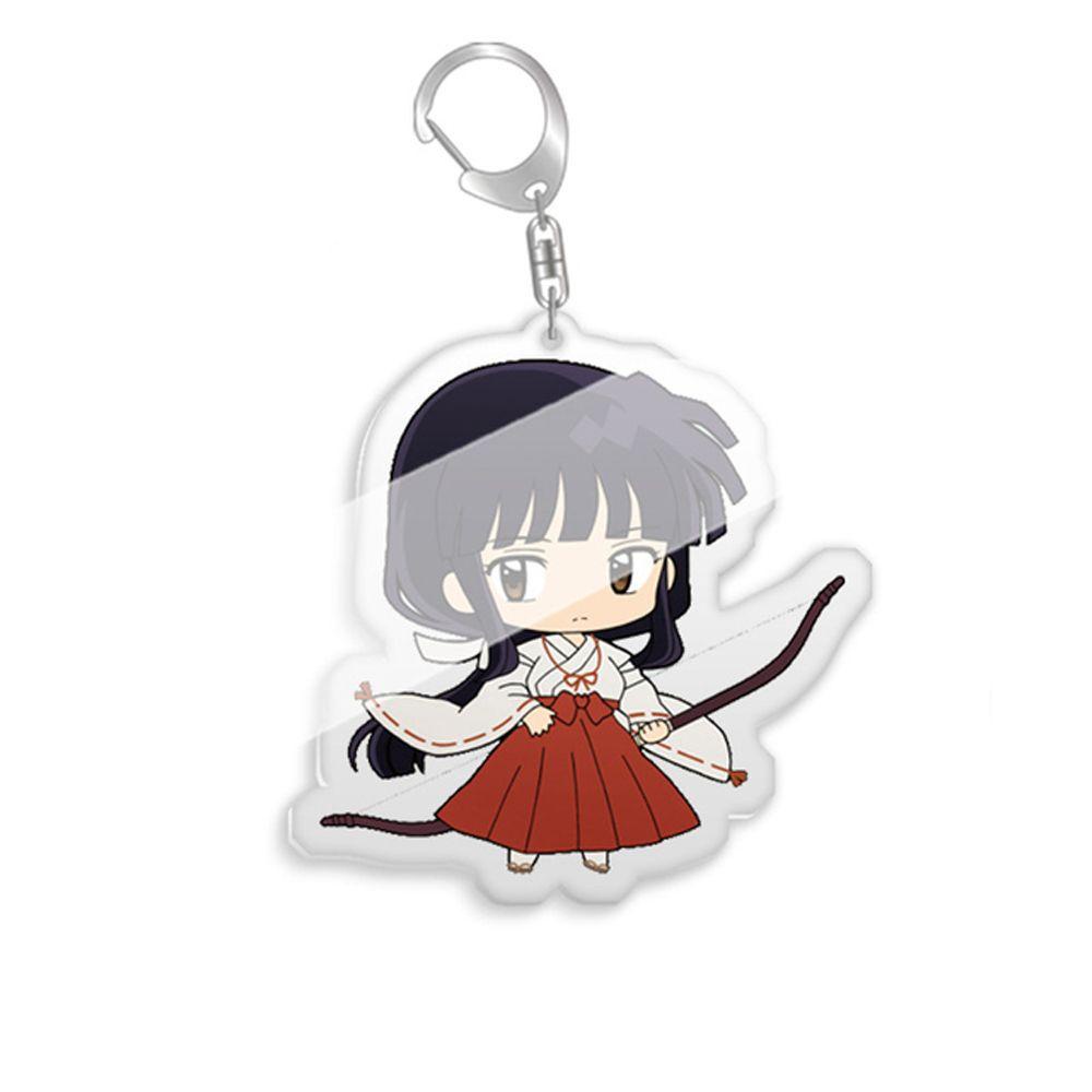 LILYES Móc Khóa Hình Nhân Vật Hoạt Hình Anime Inuyasha Hai Mặt Bằng Acrylic