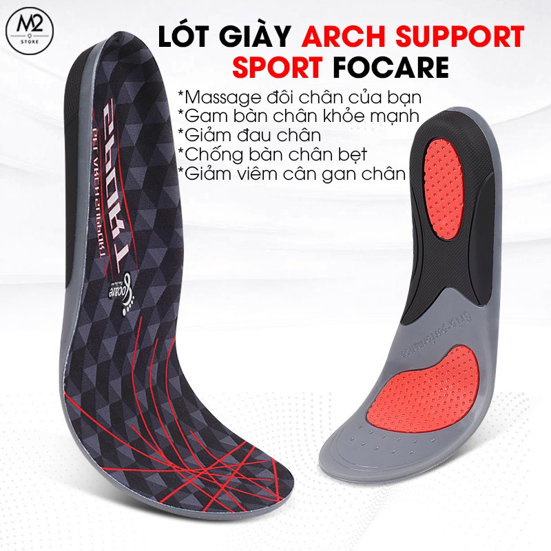 Lót giày thể thao Arch Support Sport Focare êm chân tốt cho gan bàn chân LGF01