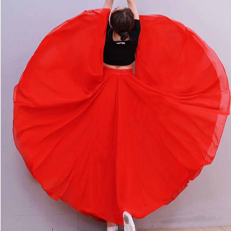 Chân Váy Voan Hai Lớp Dáng Xòe 720 Độ Cho Nữ Tập Nhảy Múa