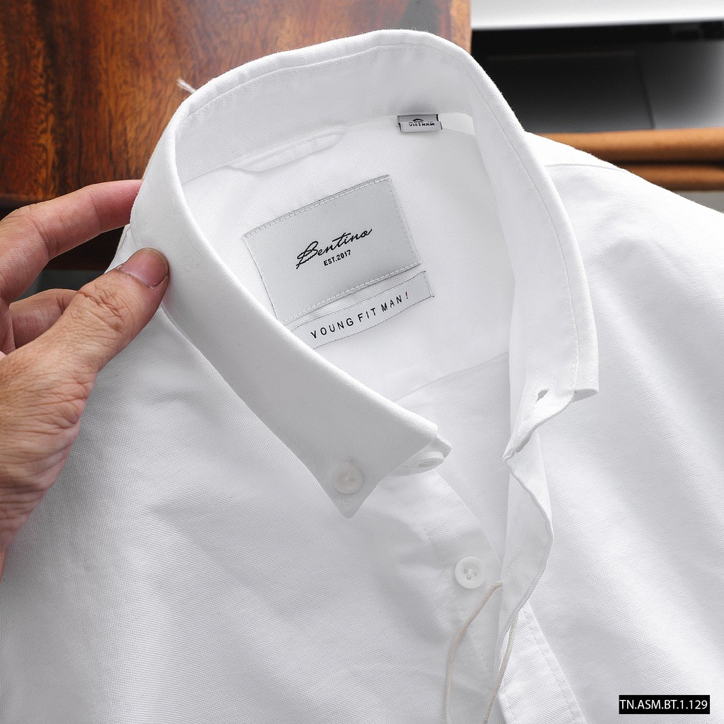Aó sơ mi cộc tay nam BENTINO hàng VNXK vải oxford cao cấp thoáng mát, thấm hút,form slim | BigBuy360 - bigbuy360.vn