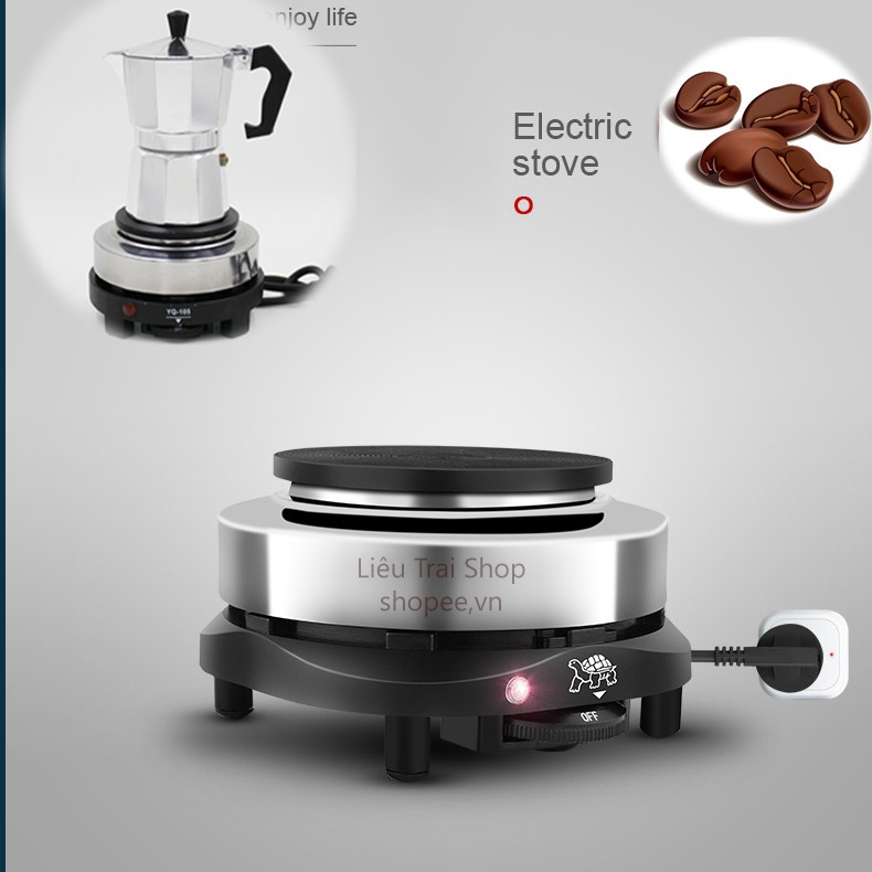 Bêp điện mini  cho ấm pha cà phê cafe Moka Pot Bialetti bếp YQ 105 n