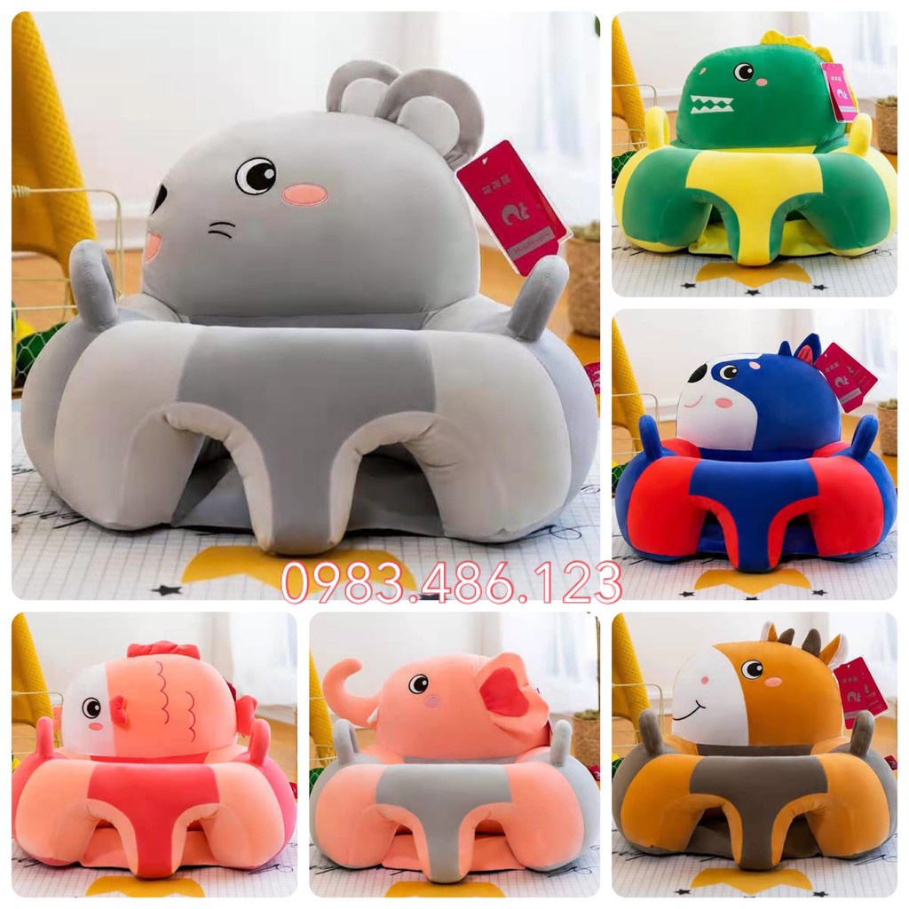 ☎✣Ghế tập ngồi, ăn dặm hình thú nhồi bông cho bé, trẻ em sơ sinh cao cấp siêu cute nhiều màu được chọn mẫu (có sẵn)