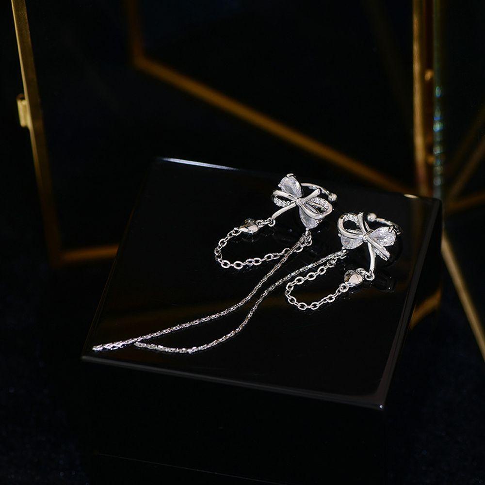 Khuyên Kẹp Vành Tai Hình Nơ Bằng Đồng Cá Tính Cho Nữ