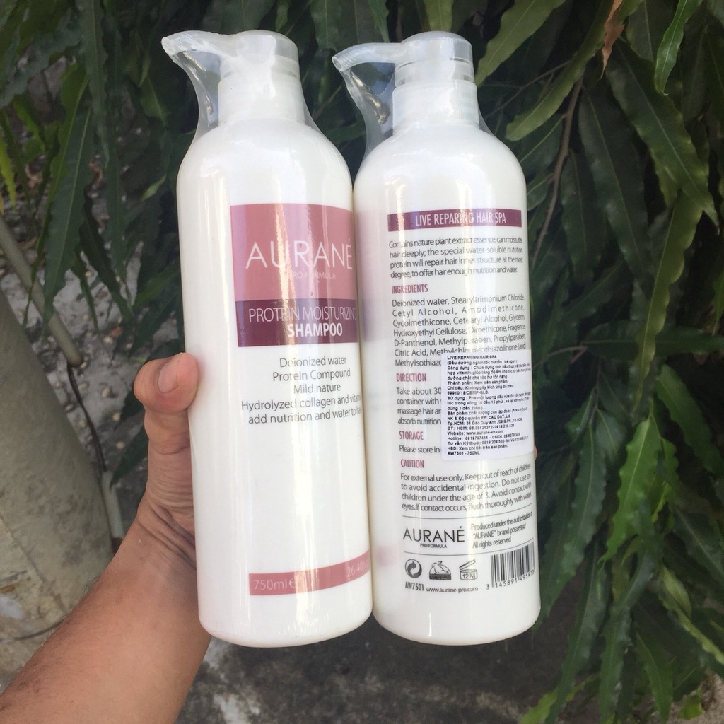 Dầu ngâm tóc Aurane Live Reparing Hair Spa phục hồi làm mượt tóc 750ml