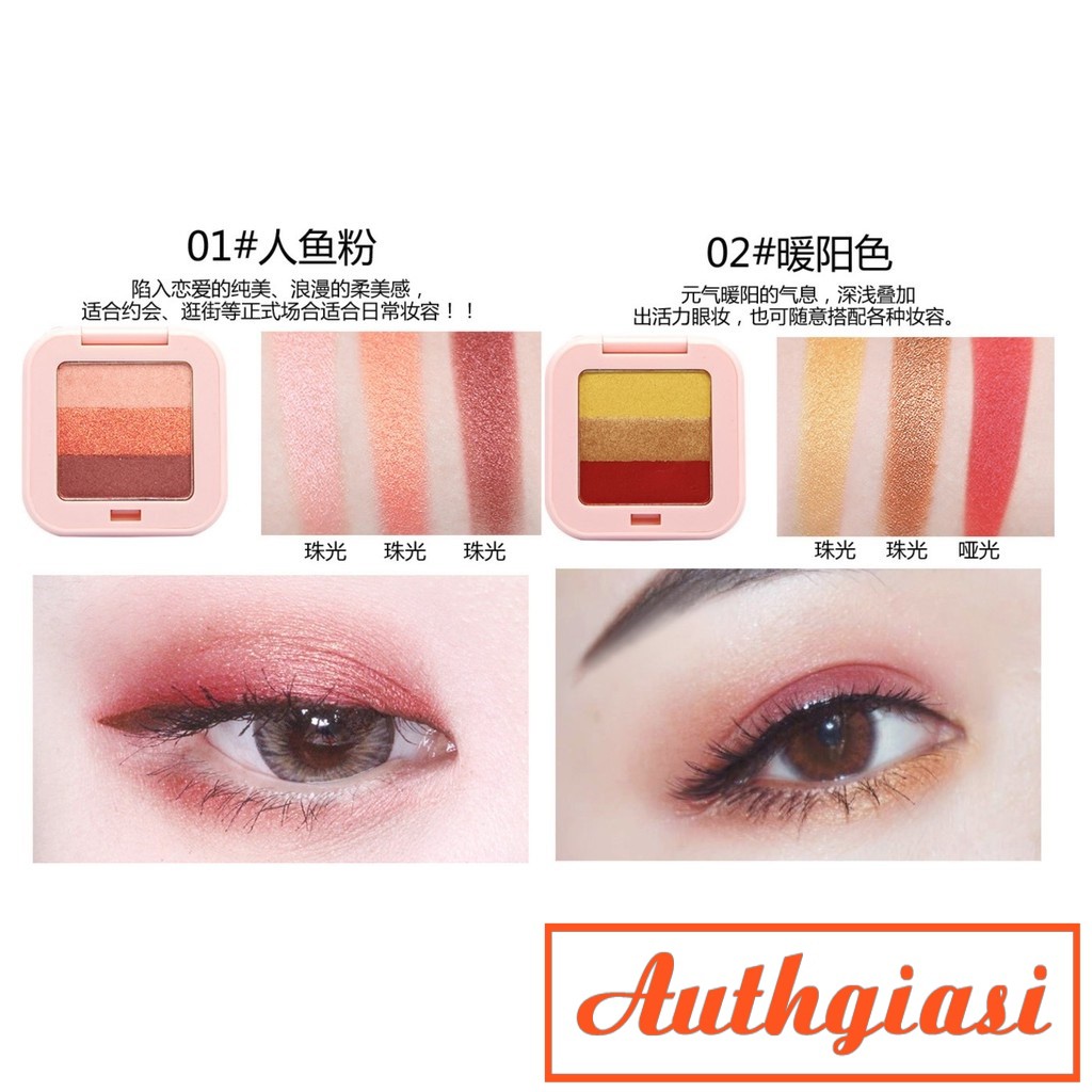 Phấn mắt Novo Fashion Three Color Eye Shadow 3 màu | BigBuy360 - bigbuy360.vn