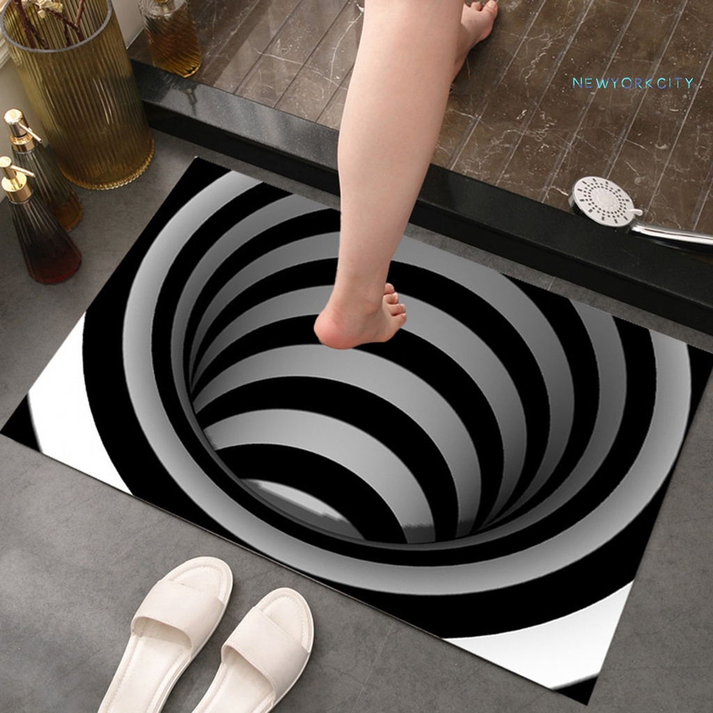 Thảm lót cửa chùi chân Polyester 3D Thấm Hút Tốt Chống Trượt Cho Phòng Ngủ