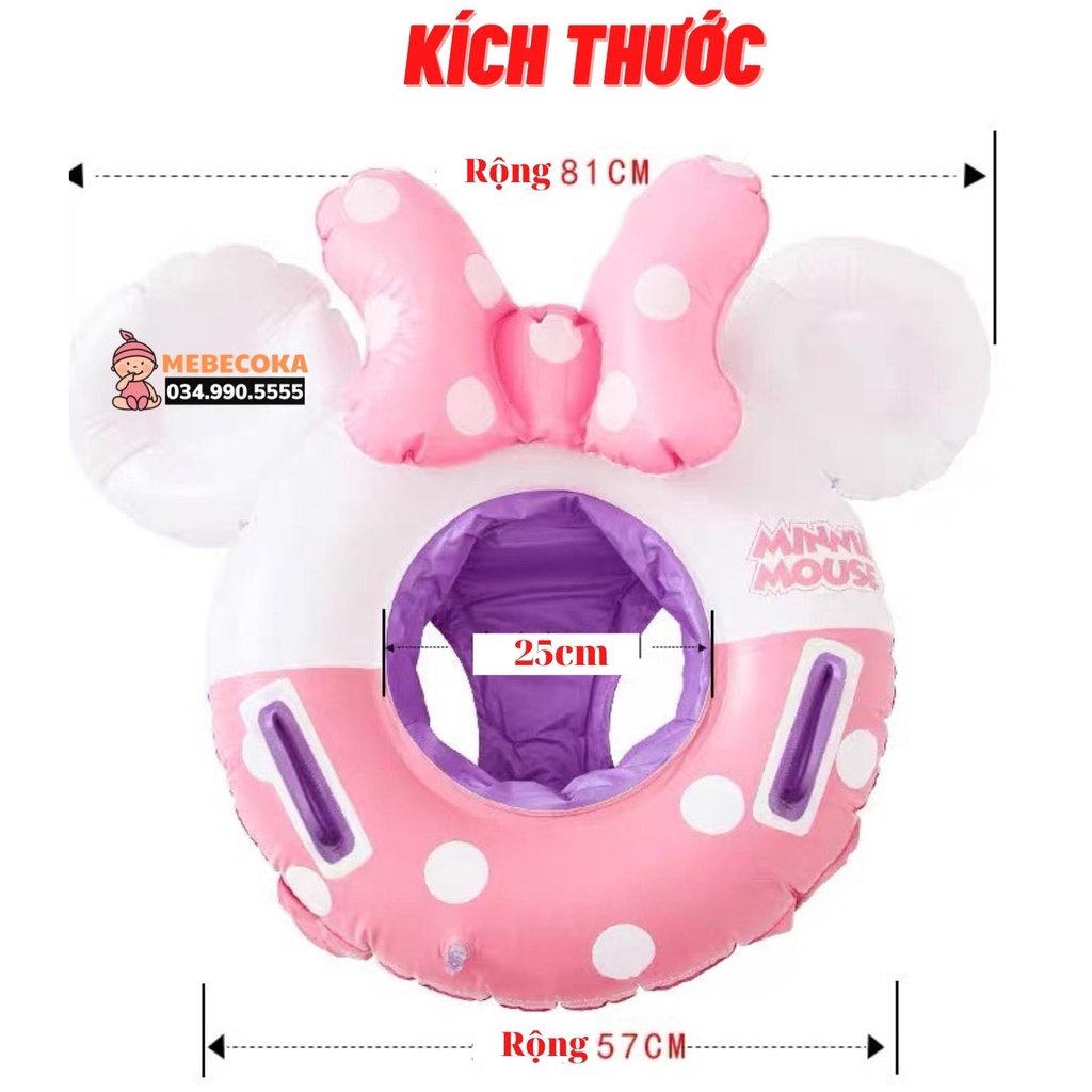 Phao bơi tròn hình Mickey đáng yêu cho bé Trai bé Gái từ 1 đến 6 tuổi