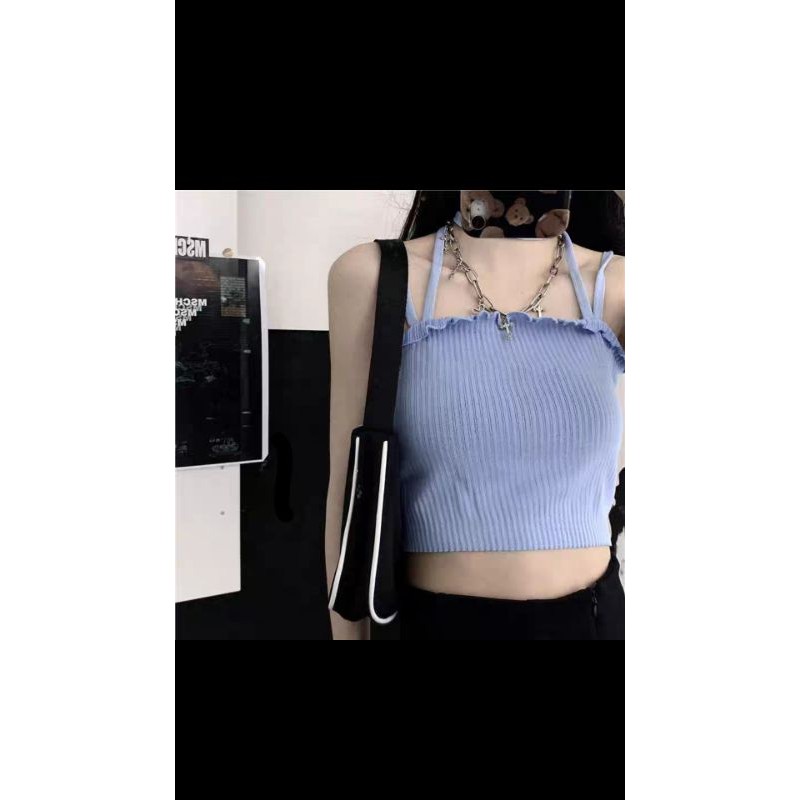 Áo Hai Dây Crotop Siêu Đẹp Siêu Ôm Siêu Lạ Thời Trang Nữ Sành Điệu - Yenajin shop | BigBuy360 - bigbuy360.vn