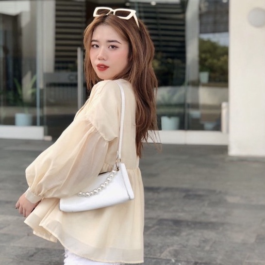 ÁO BABYDOLL VOAN KHUY GIẢ GỖ