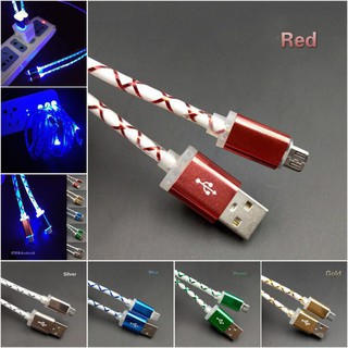 Dây Cáp Sạc micro usb Có Đèn led Phát Sáng Cho Điện Thoại