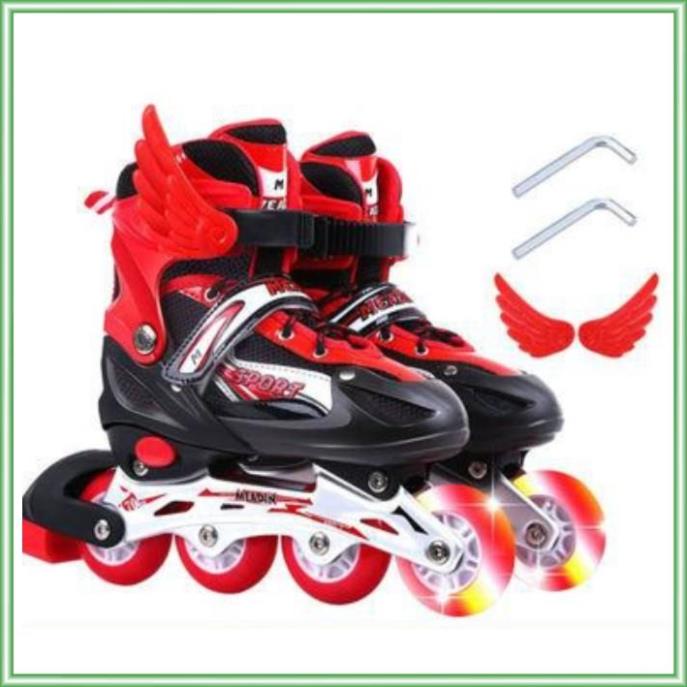 Giày Patin kid Sport giày trượt patin cho trẻ em cao cấp, bánh phát sáng, điều chỉnh size to nhỏ