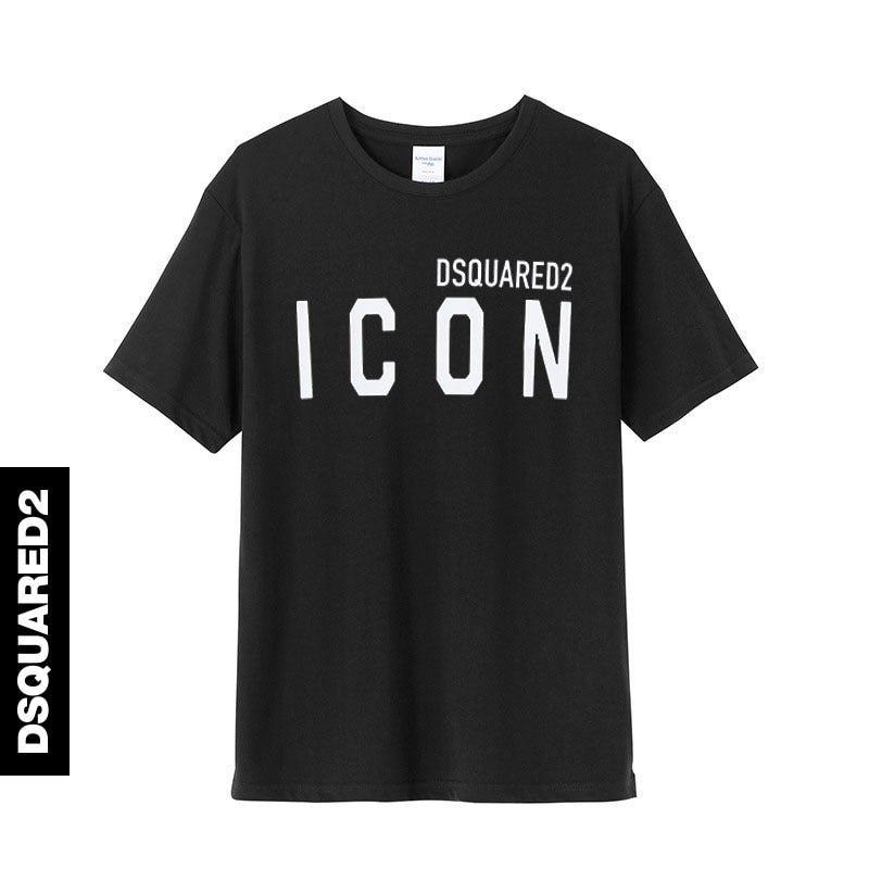 Áo Thun Cotton Tay Ngắn Cổ Tròn In Chữ Dsquared2 Phong Cách Hip Hop Thời Trang Mùa Hè Mới 2021