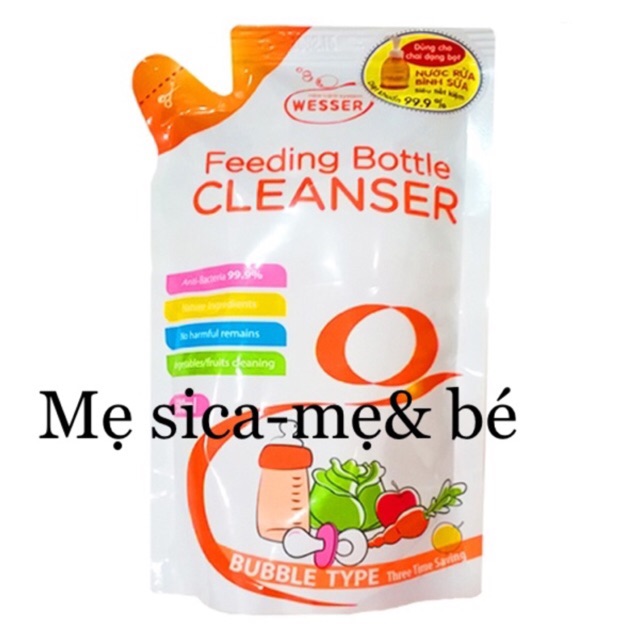Túi nước rửa bình sữa wesser 500ml