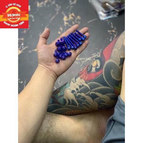 Bộ Ốc Lốc Máy Và Pô E Titan GR5 Cho Xe Vario Chuẩn Xịn