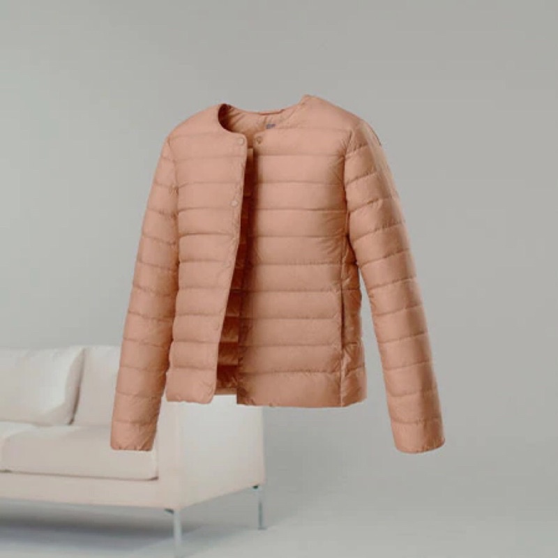 Áo lông vũ không cổ pink 11 chuẩn Nhật