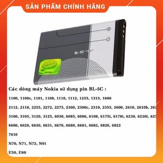 Pin Nokia BL-4C BL-5C (Chống Phù Pin) Dành Cho Nokia Nokia:6131;6101;6100;6066;7270;6301;1202;X2;2690;6300;6102...vv