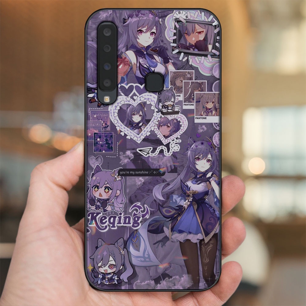 Ốp lưng Samsung A9 2018 viền đen in hình Keqing Genshin Impact