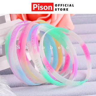 Vòng tay bằng Silicon dạ quang Pison phát sáng trong đêm - 01 cái