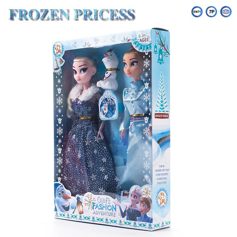 HỘP 2 BÚP BÊ CÔNG CHÚA ELSA VÀ ANNA model OLAF’S FROZEN ADVENTURE 2