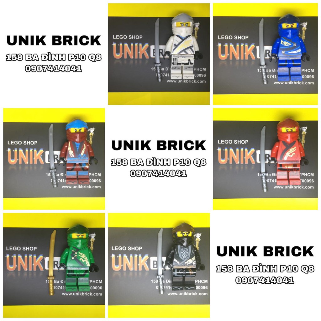 LEGO Ninjago Combo 6 nhân vật Ninjago Legacy chính hãng (như hình).