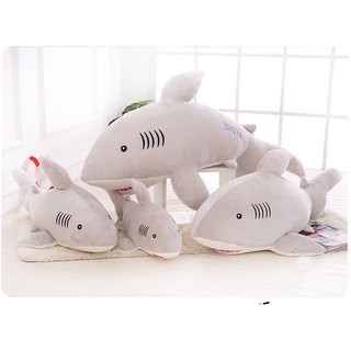 CÁ MẬP NHỒI BÔNG MÀU XÁM Size 65cm