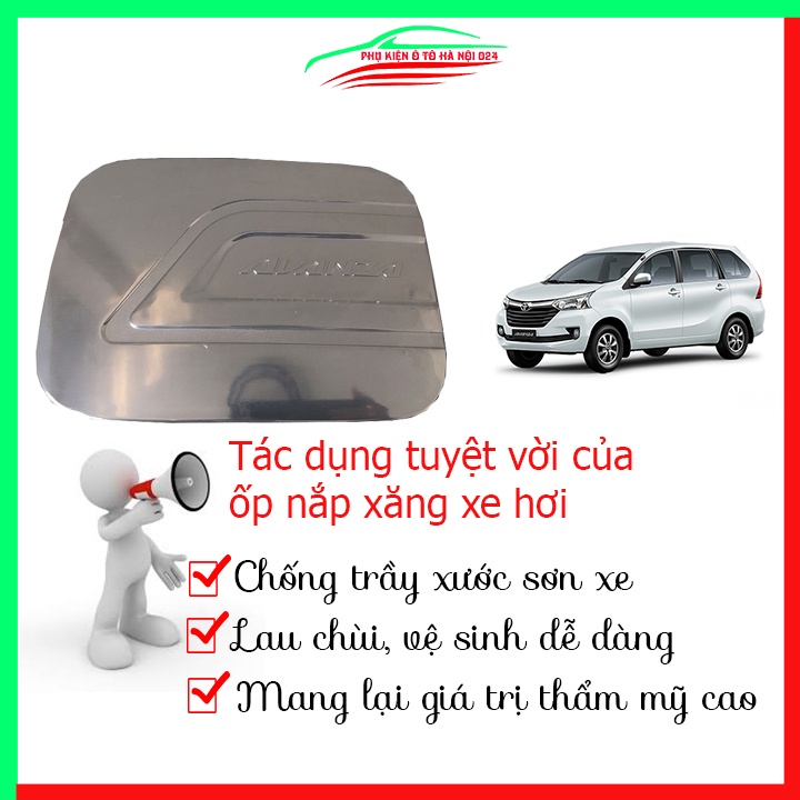 Ốp nắp xăng Avanza 2015-20219 mạ crom bảo vệ chống trầy trang trí ô tô