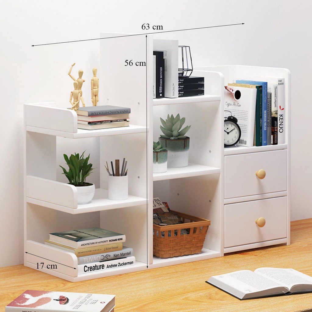 Kệ xương rồng mini kèm nhiều ngăn kéo để bàn sang trọng