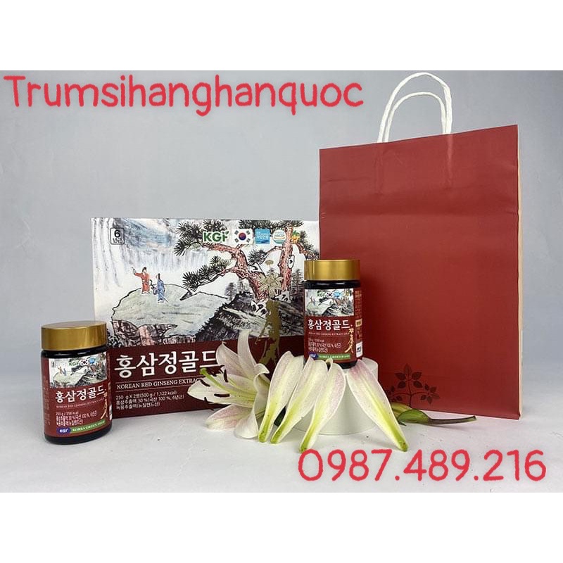 [HÀNG MỚI] CAO HỒNG SÂM CAO CẤP KGF 100%HÀN QUỐC, Hộp 2 lọ x 250gr