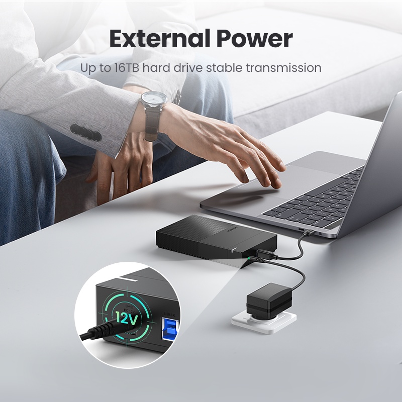Vỏ Đựng Ổ Cứng Ngoài Ugreen 2.5/3.5 HDD SATA Sang USB 3.0 Ốp