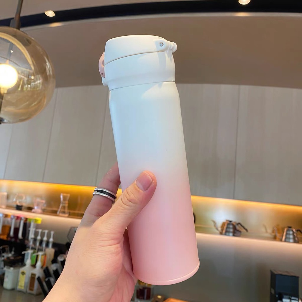 Bình giữ nhiệt STARBUCKS x THERMOS màu hồng ombre Sakua 2021 Dunng tích 500ml