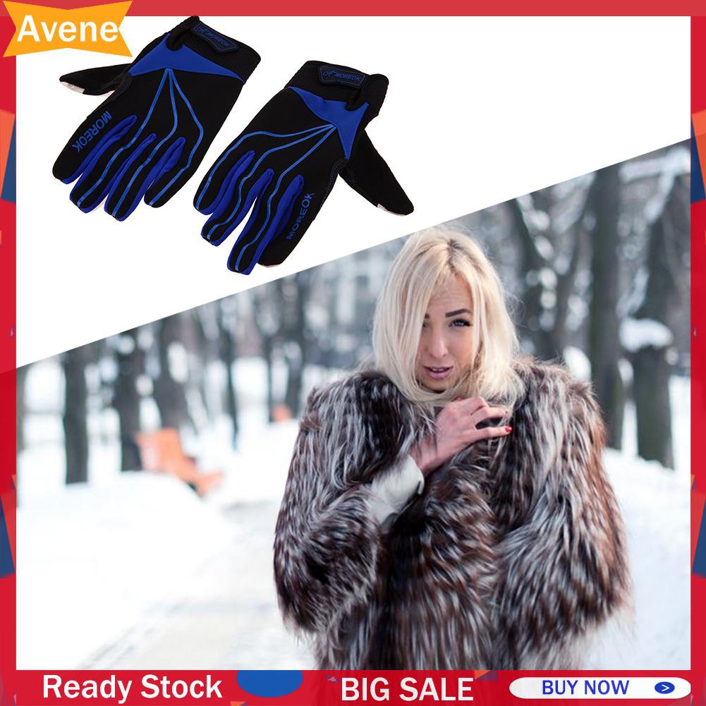 Găng Tay Thể Thao Dày Dặn Giữ Ấm Toàn Bộ Ngón Cho Xe Đạp Leo Núi Mtb -135330