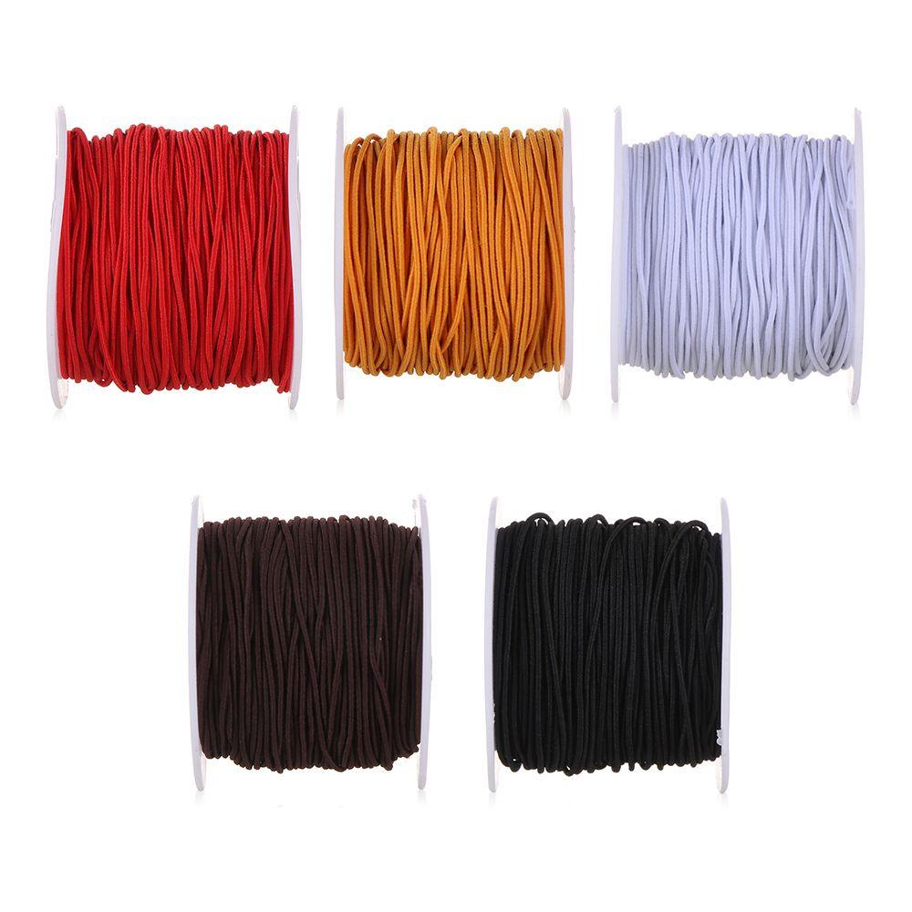 KUNHEV Dây Ruy Băng Co Giãn 1mm 54Yard Màu Đen Dùng Làm Trang Sức