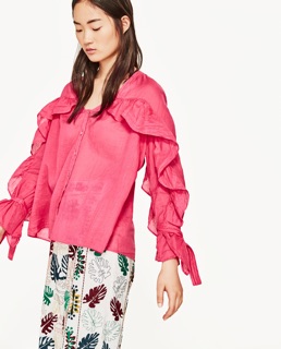 Áo đũi ZARA hồng sen