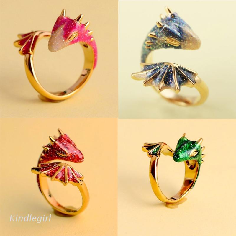 Nhẫn Hở Hình Rồng Phong Cách Vintage Cho Nam Và Nữ