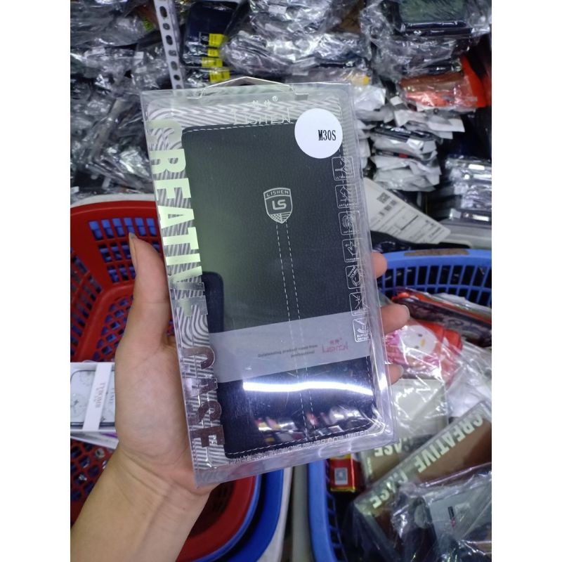Bao da Lishen Samsung M30S/M21 Có ngăn cài thẻ