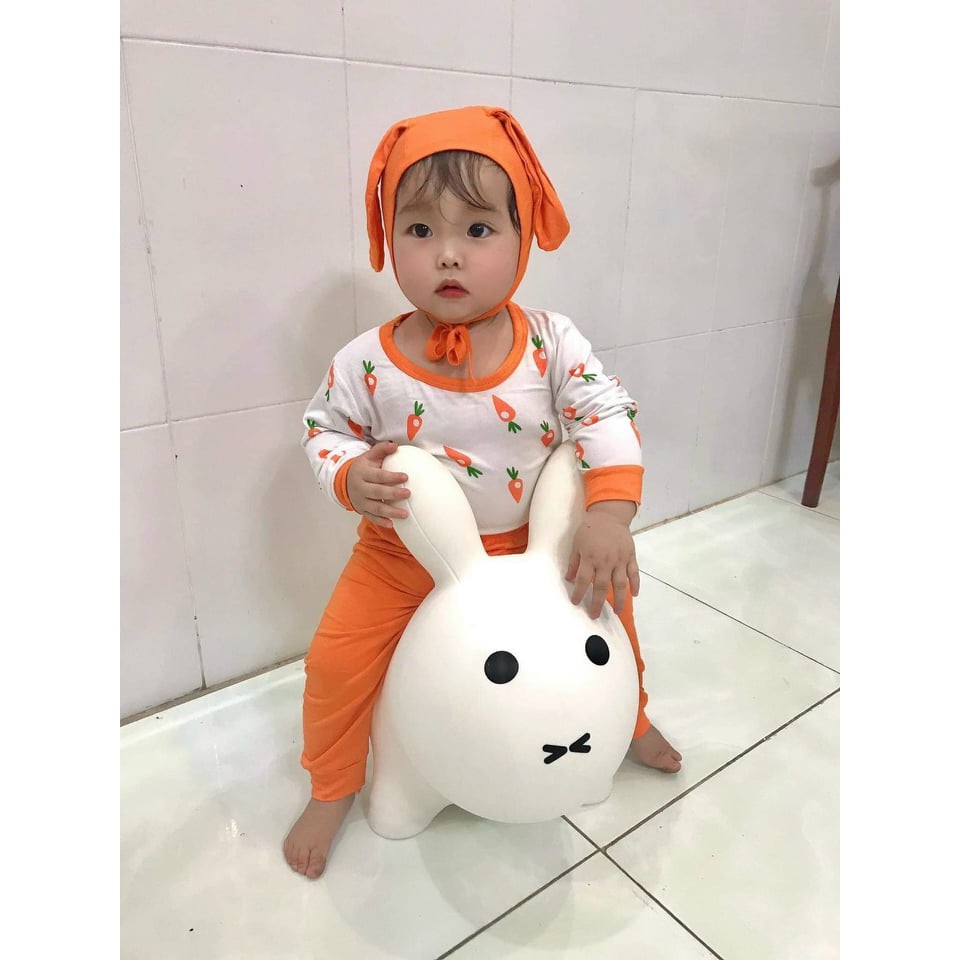 SALE BỘ THUN LẠNH TRÁI CÂY KÈM MŨ MINKY MOM CAO CẤP