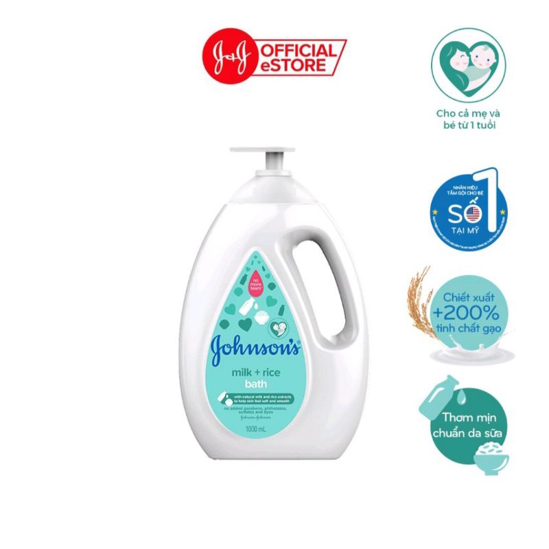 Sữa tắm Johnson's Baby chứa sữa và gạo/sữa và yến mạch/Thơm mát năng động 1000ml/500ml/200ml