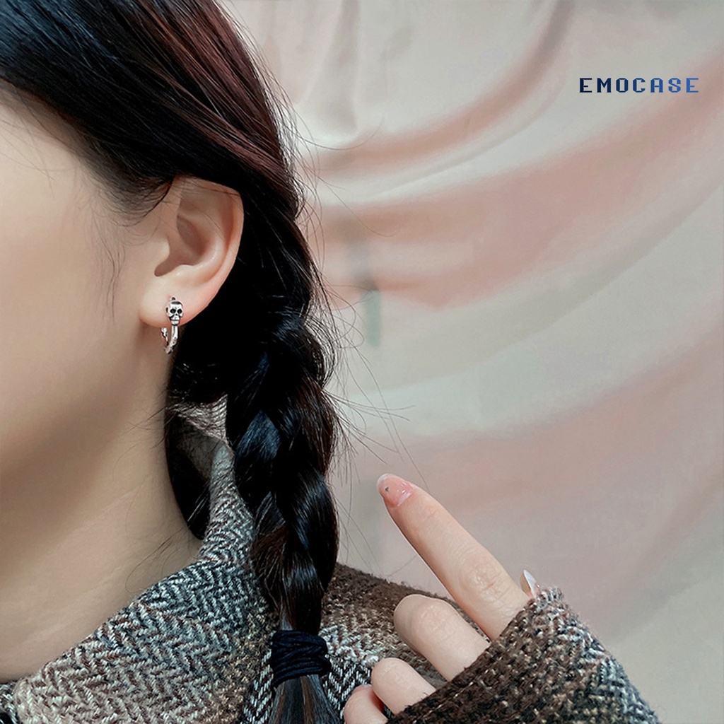 1 Khuyên Tai Hình Đầu Lâu Phong Cách Vintage