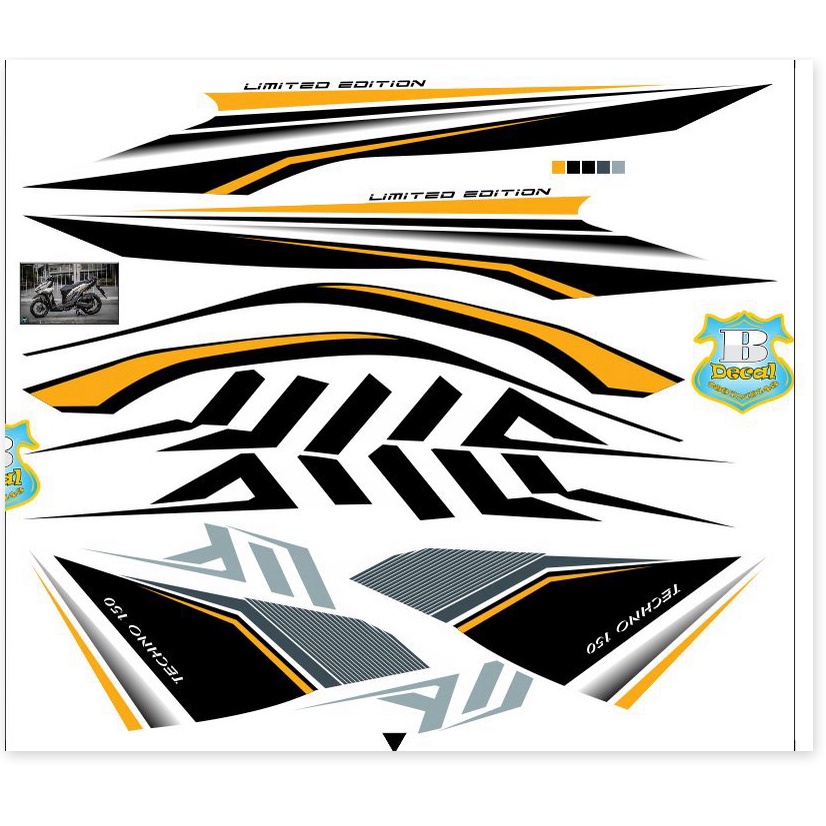 ( Quí khách vui lòng mang ra tiệm cho thợ dán ) Tem vario 150 in decal trong trắng hoặc bạc